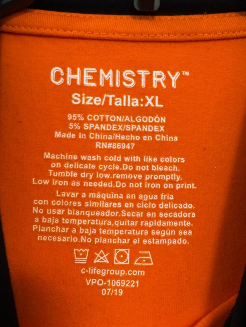 Orange Space Explorer Costume Bodysuit Chemistry Brand XL - Picture 5 of 8
